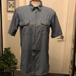 Men’s small denim style button up by TNL